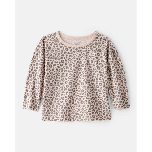 Baby Girl Leopard Print Long-Sleeve Top - Brown - Carter's | Carter's