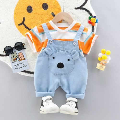 Baby Toddler 2-Piece T-Shirt and Koala Overalls Set