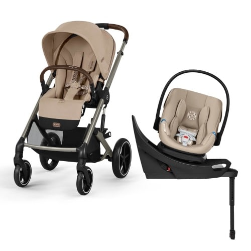 Cybex Balios S Lux + Aton G2 Swivel Travel System Bundle - Almond Beige