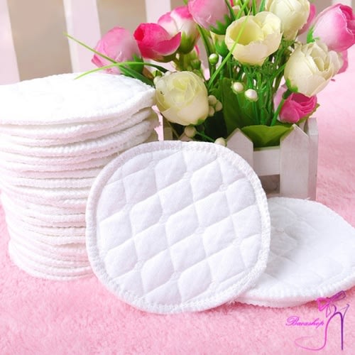 Wish | 12 Pcs Reusable Breast Feeding Nursing Breast Pads Washable Soft Absorbent Baby
