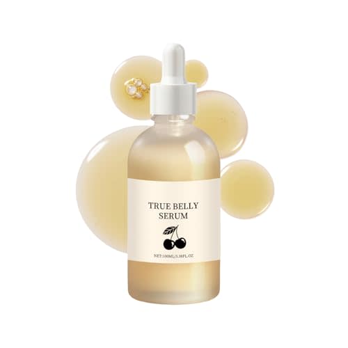 True Belly Serum, Pregnancy-Safe Skin Care Belly Oil for Stretch Marks | Belly Oil with Cherry Extract, Pregnancy-Safe Skin Care Belly Oil for Stretch Marks, Supports Hydration, For Pregnant Women
