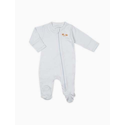 Pima Embroidered Footie in Rocking Horse