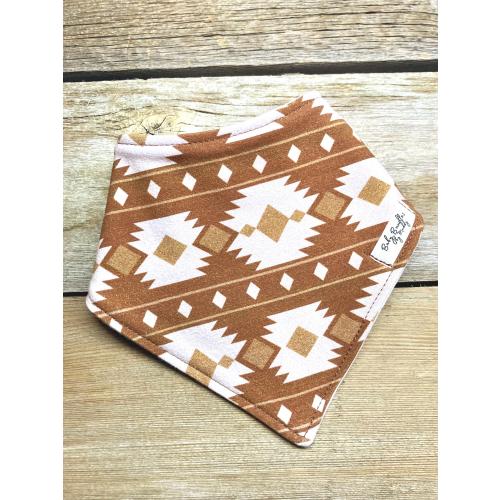 Geometric Aztec Print Baby Bandana Bib, Bamboo Cotton Blend