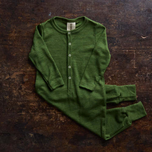Serin Baby & Kids Pyjamas - Merino Wool & Silk - Forest