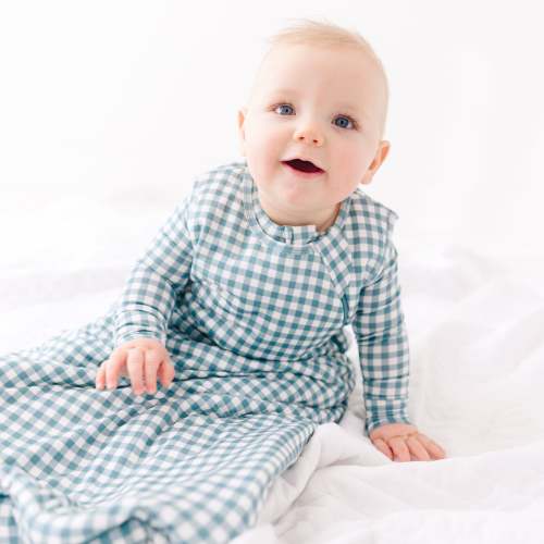 Blue 6-18 mo Gingham Sleep Sack (1.0 TOG)
