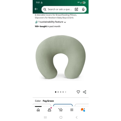 Konssy Muslin Nursing Pillow Covers, 100% Cotton Soft & Adorable Covers for Breastfeeding Pillows, Slipcovers for Newborn Baby Boys & Girls