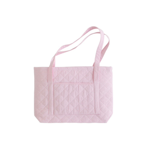 Quilted Luggage - Light Pink