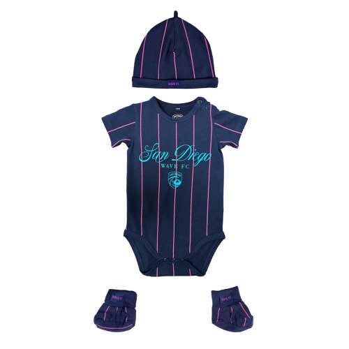 San Diego Wave FC Pinstripe Baby Gift Set – San Diego Wave Fútbol Club