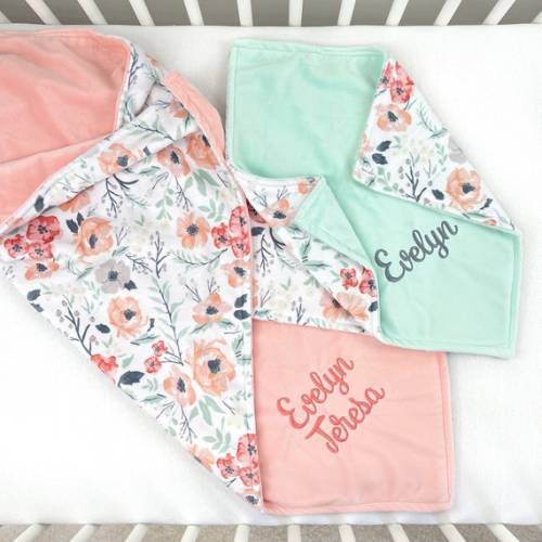 Personalized Baby Blanket Girl Minky Baby Blanket Baby - Etsy