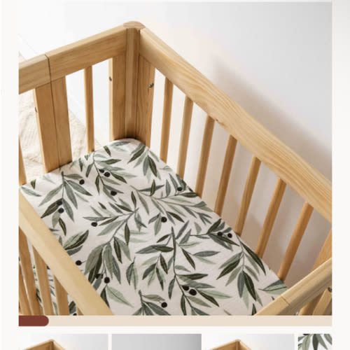 Babyletto All-Stages Bassinet Sheet in GOTS Certified Organic Muslin Cotton