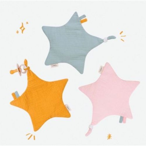 SARO Nude Pink Sensory Crinkle Star: Soft & Gentle Sensory Toy for Newborns