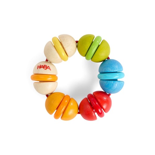 Rainbow Rattle Baby Grasping Toy and Teether
