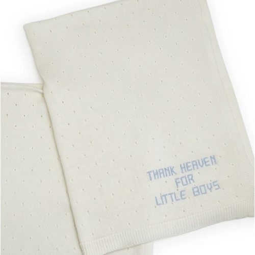 Thank Heaven for Little Boys KNIT BLANKET