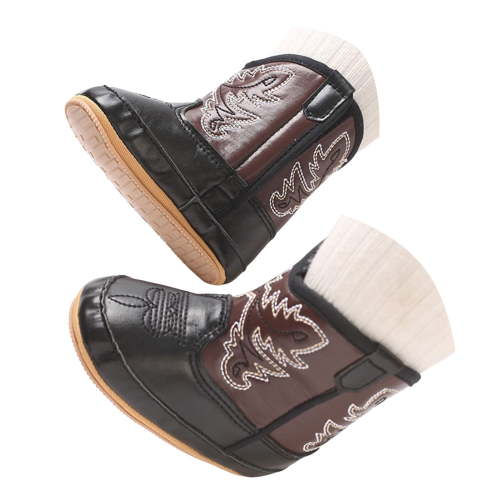 Dakaela Baby Boys Girls Western Cowboy Boots Infant Moccasins High Top Booties Toddler First Walker Crib Shoes