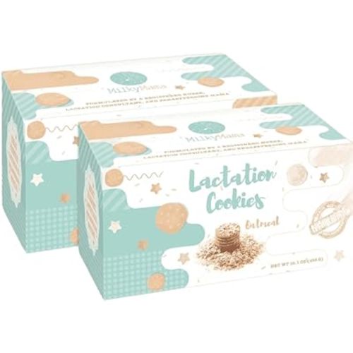 Milky Mama Oatmeal Lactation Cookies – Breastfeeding Snacks for Nursing Moms – Fenugreek-Free Lactation Snacks – Breastfeeding Supplement Alternative – 12 Individually Wrapped Cookies – Freeze Within 2 Weeks