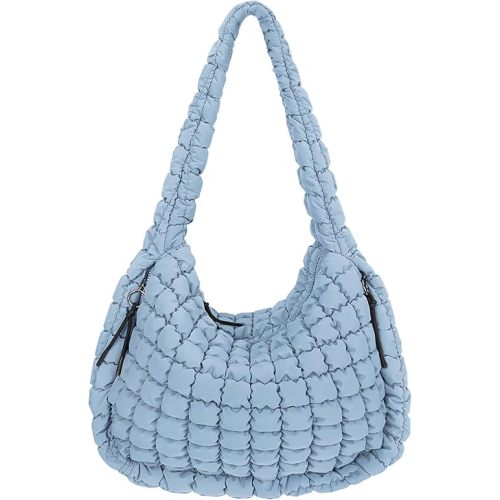 Juoxeepy Quilted Tote Bag Large Carryall Puffer Shoulder Bag Lightweight Padding Hobo Bag