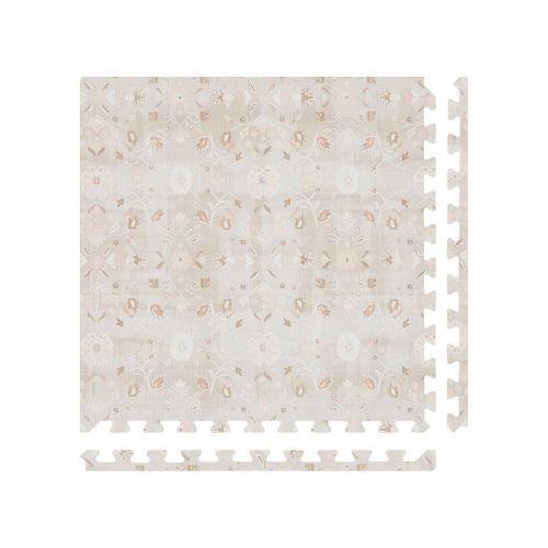 Baby Play Mat – 4x6 Linen Gemma – Set of 6 Tiles – Cushioned EVA Foam Play Mat for Floor, Soft Interlocking Baby Crawling Mats for Hard Floors