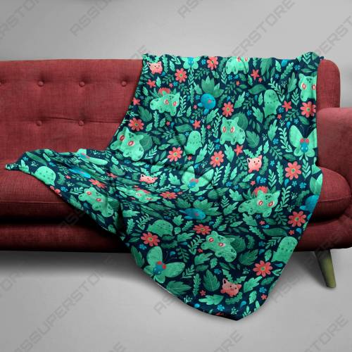 Bulbasaur Oddish Fleece Blanket Home Decor Anime Blanket Gifts