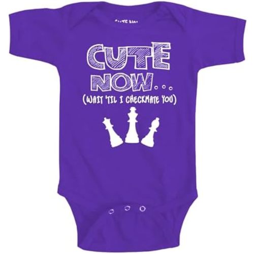 Cute Now... Wait 'Til I Checkmate You - Chess Pieces Infant Baby Bodysuit Cotton Clothing