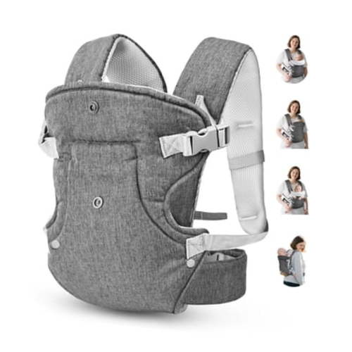 RUPOUN Baby Carrier, Gray, 4 Carry Positions, Soft Mesh, Ergonomic, for Newborn to Toddler - Walmart.com
