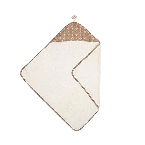 Crane Copper Dash Hooded Baby Towel - 100% Cotton Terry Cloth, 30" x 30", Beach & Pool Towel