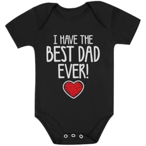 Tstars Best Dad Ever Baby Bodysuit - Gift for Dad from Baby Boy or Girl Cute Father's Day Newborn Outfit