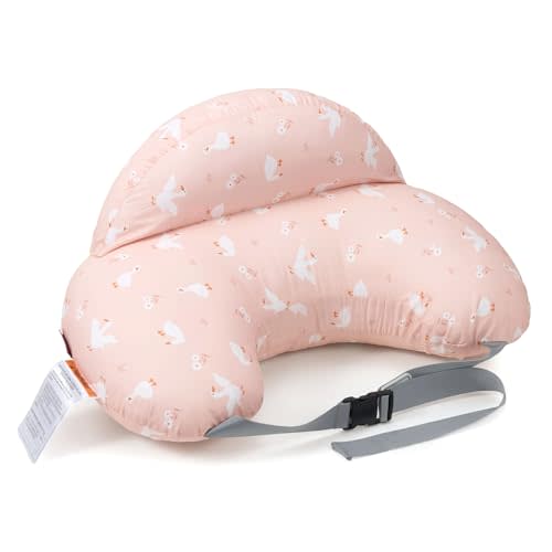 Momcozy Original Nursing Pillow for Breastfeeding-Innovative Safety Guard- Wider Feeding Pillows for More Support for Mom & Baby- Easier Nursing & Hand Free- Fit for All, Removable Cotton Cover