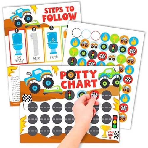 10 Potty Training Chart for Toddler Boys Sticker Reward Chart for Kids