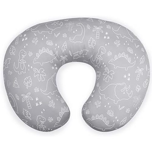 DILIMI Nursing Pillow Cover for Baby Boy and Girl, Ultra Soft Comfortable Stretchy Removable Slipcover for Newborn Breastfeeding Pillows, Dinosaur