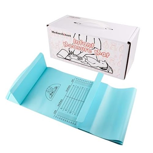 Medarchitect Baby Height Measuring Mat, Infantometer Ruler,Growth Height Chart for Newborns, Toddlers, Infants,Home Use and House Visits -Blue