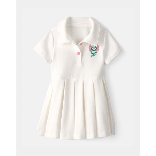 Baby Girl Pleated Tennis Dress - Ivory | Carter's