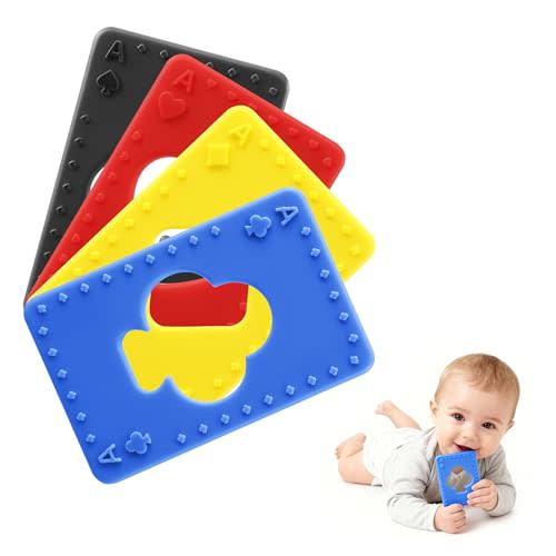 XXZQRYHN Baby Sensory Teething Toys, BPA-Free Silicone Teether Toy for Babies 0-6 6-12 Months, Baby Toys for Boys & Girls