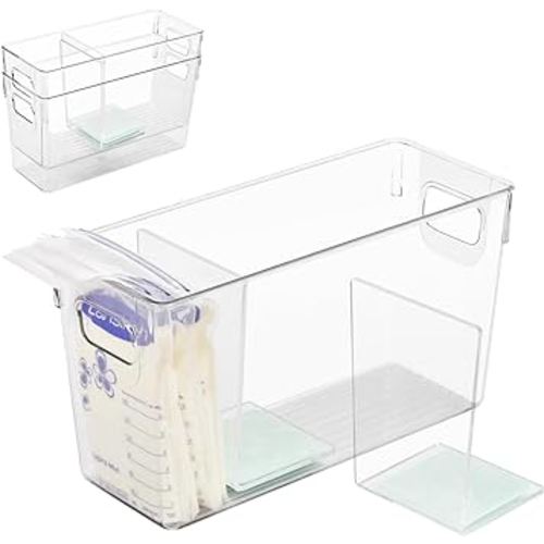 Breastmilk Storage Container with L Shaped Separator Boards- Green Boards