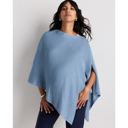 Lightweight Cotton Cashmere Nursing Shawl in Mountain Spring Blue | Quince Canada