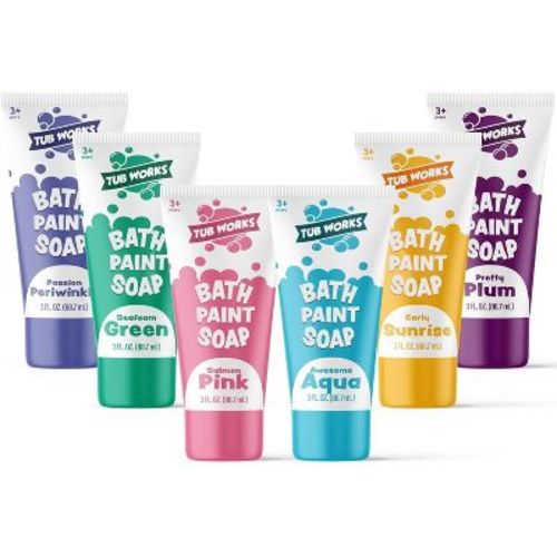Tub Works® Bath Paint Soap Bath Toy, Pastel 6 Pack