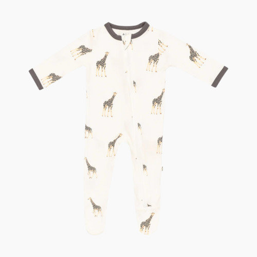 Kyte Baby Printed Zipper Footie - Giraffe, 0-3 M