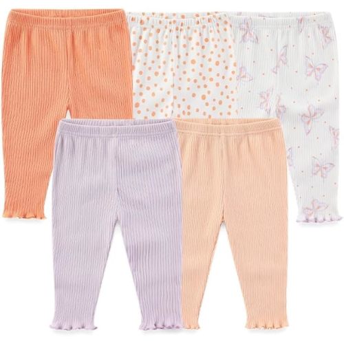 Unisex Baby 5-Pack Long Pants Boys Girls Toddler Cotton Shorts Gift Set