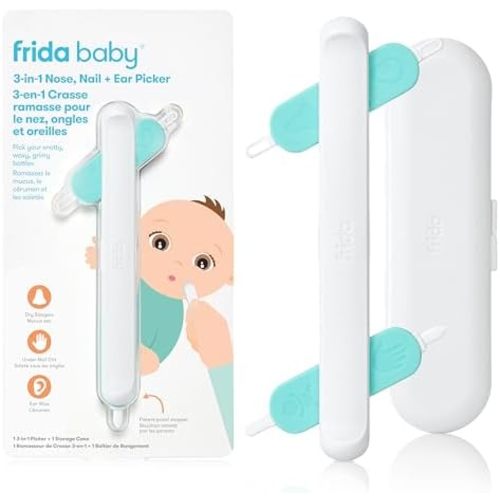 Frida Baby 3-in-1 Nose, Nail & Ear Cleaning Tool for Babie + Toddlers