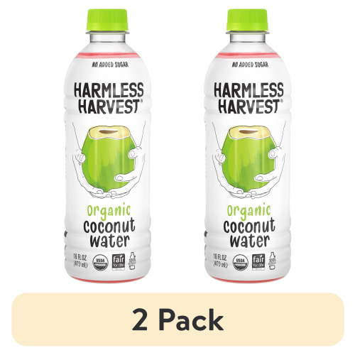 (2 pack) Harmless Harvest 100% Coconut Water Organic, 16 fl oz