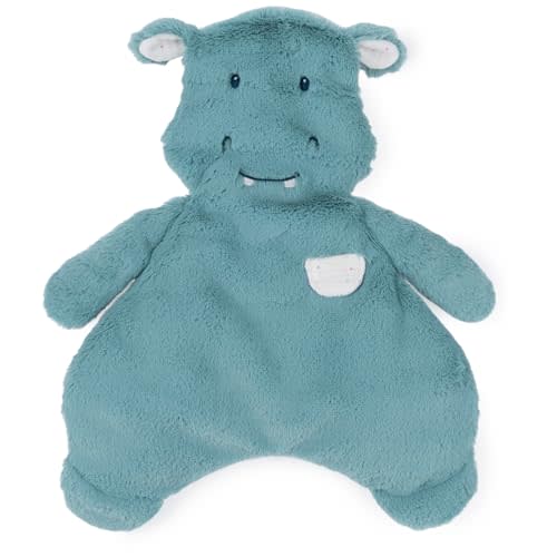 GUND Baby Oh So Snuggly Hippo Lovey, Premium Soft Plush Blanket for Babies and Newborns, Teal