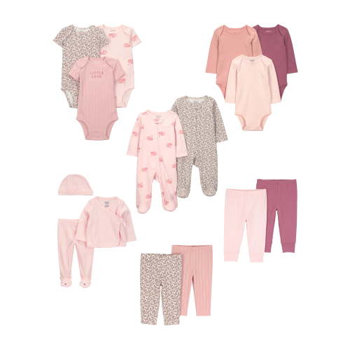 Carter's Child of Mine Baby Layette Outfit Set, 15-pack, Sizes Preemie-6/9 Months