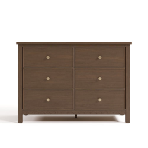 Graco Sasha 6 Drawer Double Dresser & Reviews | Birch Lane | Hazelnut