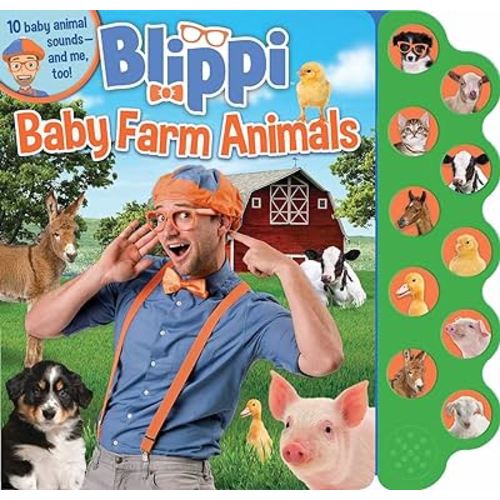 Blippi: Baby Farm Animals (10-Button Sound Books)