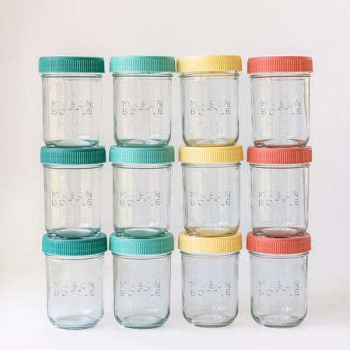 Breastmilk Storage Jar Set – Mason Bottle-8oz