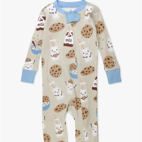 HonestBaby Non-Slip Footed Pajamas One-Piece Sleeper Zip-Front Pjs 100% Organic Cotton for Baby Boys