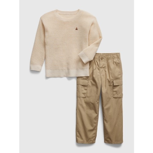 Toddler Two-Piece Outfit Set in chino, size: 6-12 M