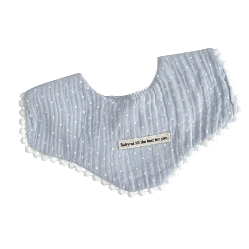 Little Blue Polka Dot Bib