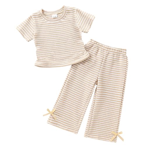 YOUNGER TREE Baby Girl Clothes Toddler Summer Outfits Short Sleeve Pants Set Cute Baby Clothes for Girls