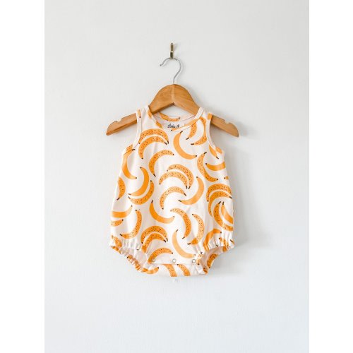 Organic bubble romper // banana — Lola & Stella