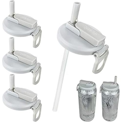 4 Pack Soda Can Lids with Straws,Inspired by Energy Drink Can Colors – Fits fit Standard 12oz/16oz Cans